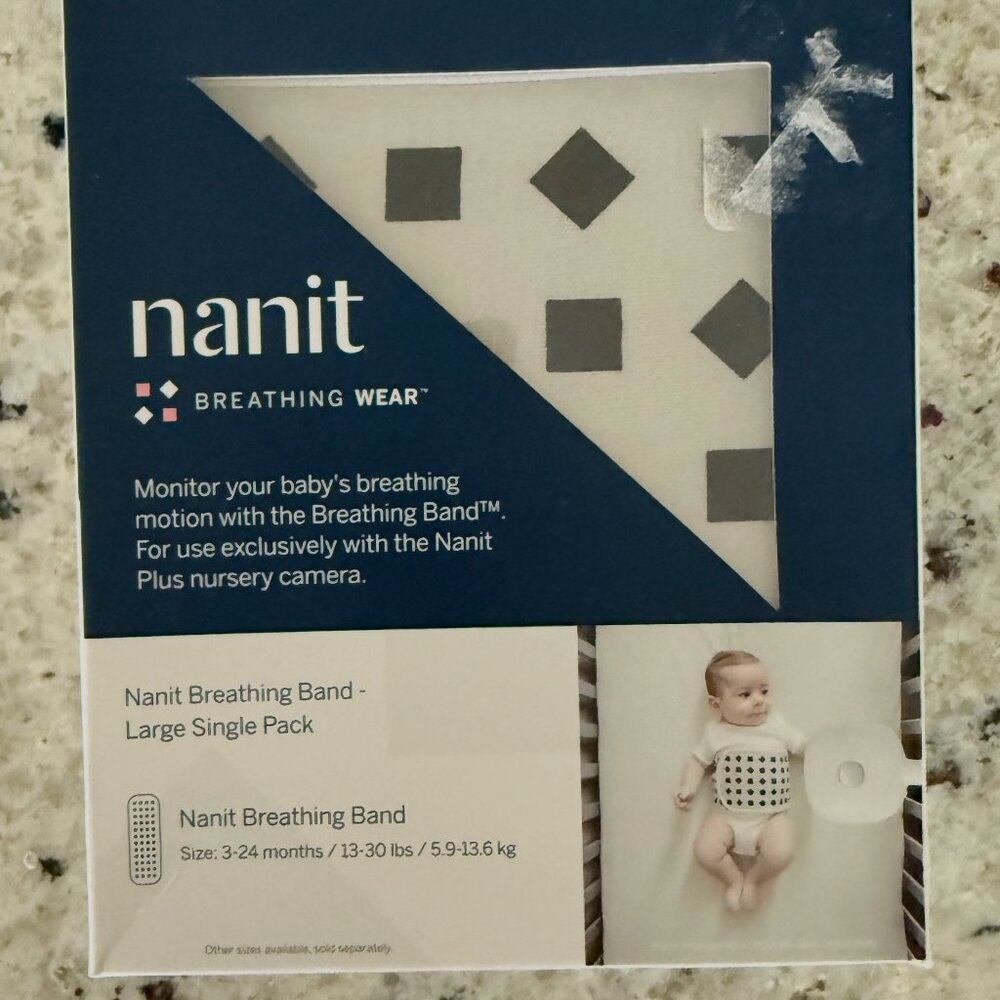 NWT Nanit Breathing Band Large 3-24 Months